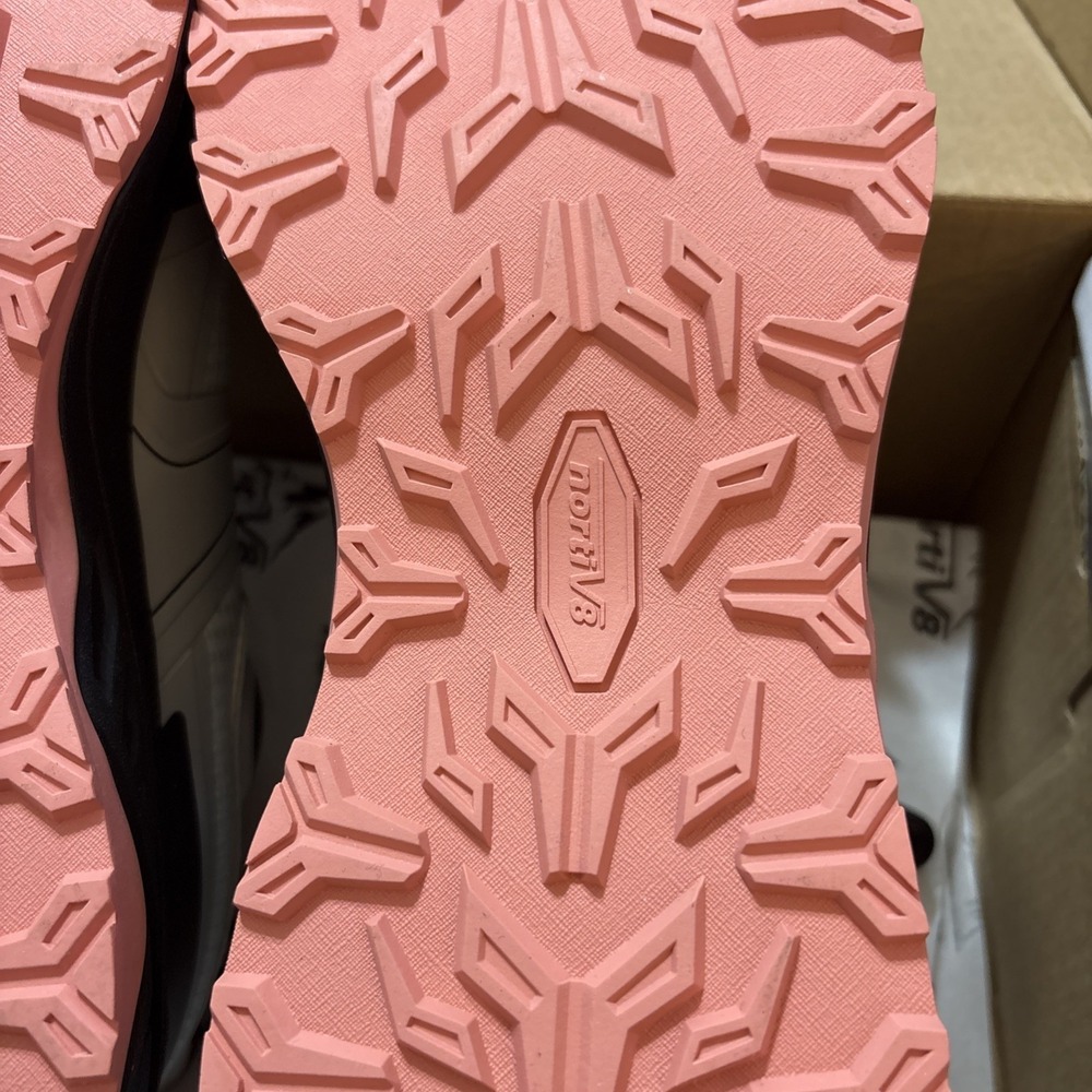 NORTIV 8 Women's Sz 8 Lightweight Hiking Shoes Quick Laces Outdoor Grey Pink - Picture 8 of 8